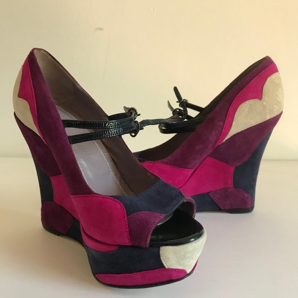 Sonia Rykiel Patchwork Suede Platform Eu Size 36 - image 8